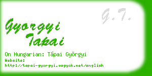 gyorgyi tapai business card