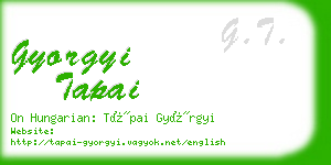 gyorgyi tapai business card